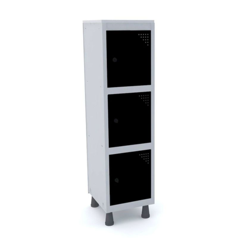 MINI-ROUPEIRO-ACO-3-PORTAS-PRETO-TRANCA-CADEADO---PANDIN
