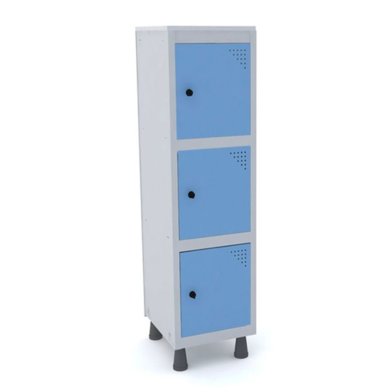 MINI-ROUPEIRO-ACO-3-PORTAS-AZUL-DALY-TRANCA-CADEADO---PANDIN