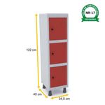 MINI-ROUPEIRO-ACO-3-PORTAS-VERMELHO-TRANCA-CADEADO---PANDIN