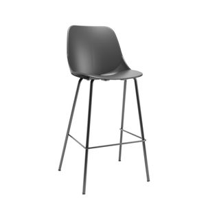 Banqueta Quick Fixa Alta Preto Sem Estofado - Plaxmetal