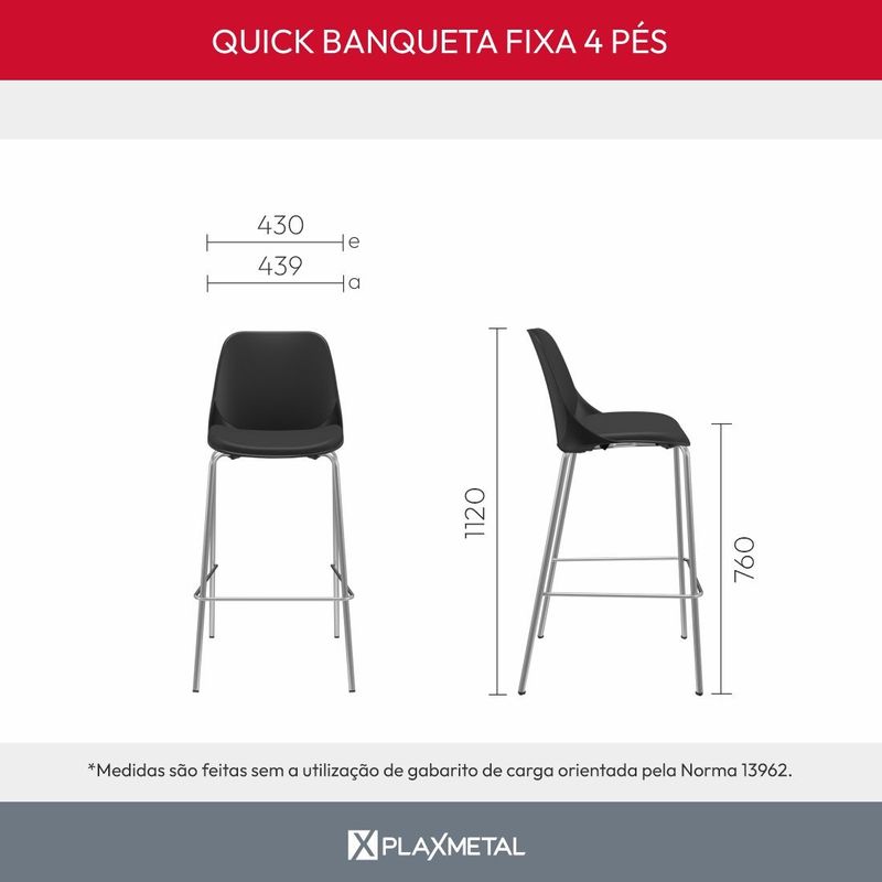 BANQUETA-QUICK-FIXA-ALTA-PRETO-SEM-ESTOFADO---PLAXMETAL