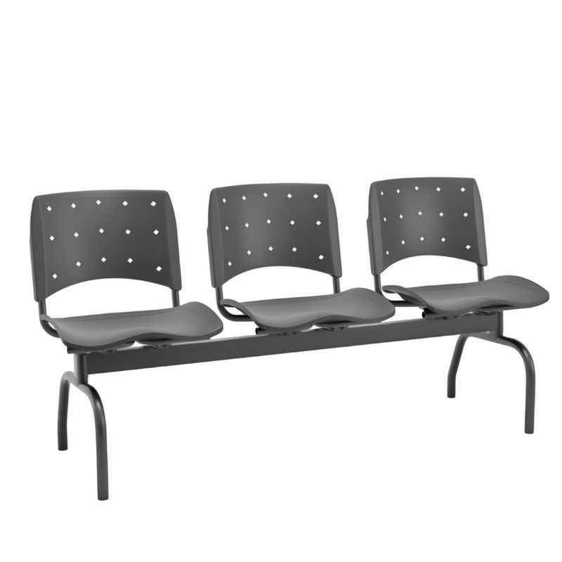 LONGARINA-ERGOPLAX-3-LUGARES-PRETO---PLAXMETAL
