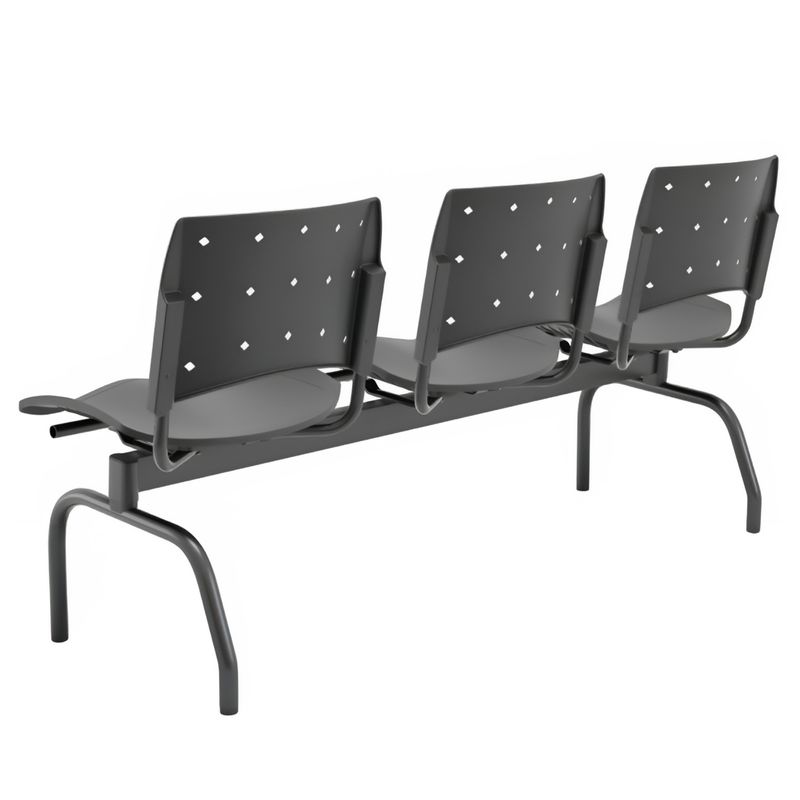 LONGARINA-ERGOPLAX-3-LUGARES-PRETO---PLAXMETAL