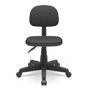 Cadeira Giratoria Operativa Plus Secretaria Slim Tecido Preto - Plaxmetal