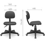 CADEIRA-GIRATORIA-OPERATIVA-PLUS-SECRETARIA-SLIM-TECIDO-PRETO---PLAXMETAL