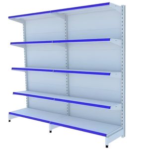 Gondola 2 Continuaçoes Parede 1,70 Branco Porta Etiqueta Azul - Amapa