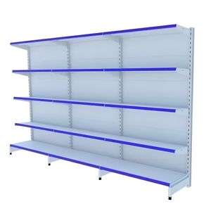 Gondola 3 Continuaçoes Parede 1,70 Branco Porta Etiqueta Azul - Amapa