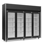 BALCAO-REFRIGERADO-EXPOSITOR-VERTICAL-GEAS-4P-PRETO-4-PORTAS-235MT-127V---GELOPAR