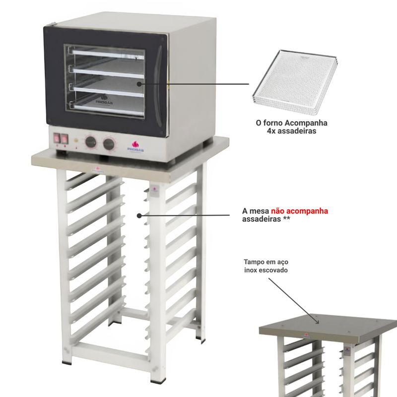 KIT-FORNO-TURBO-ELETRICO-FAST-OVEN-PRP-004-G2-PRETO-127V---BANCADA-MES-004---PROGAS
