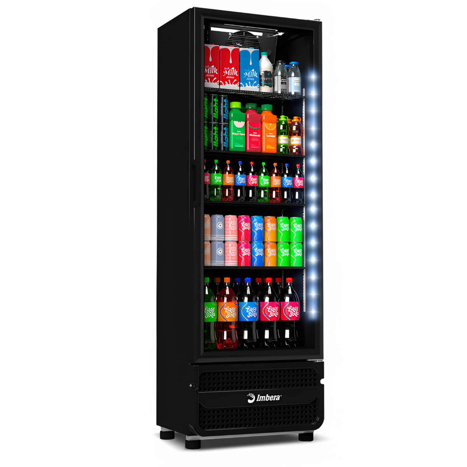 Refrigerador Vertical Vrs-13 Todo Preto 369L Porta Vidro Bivolt