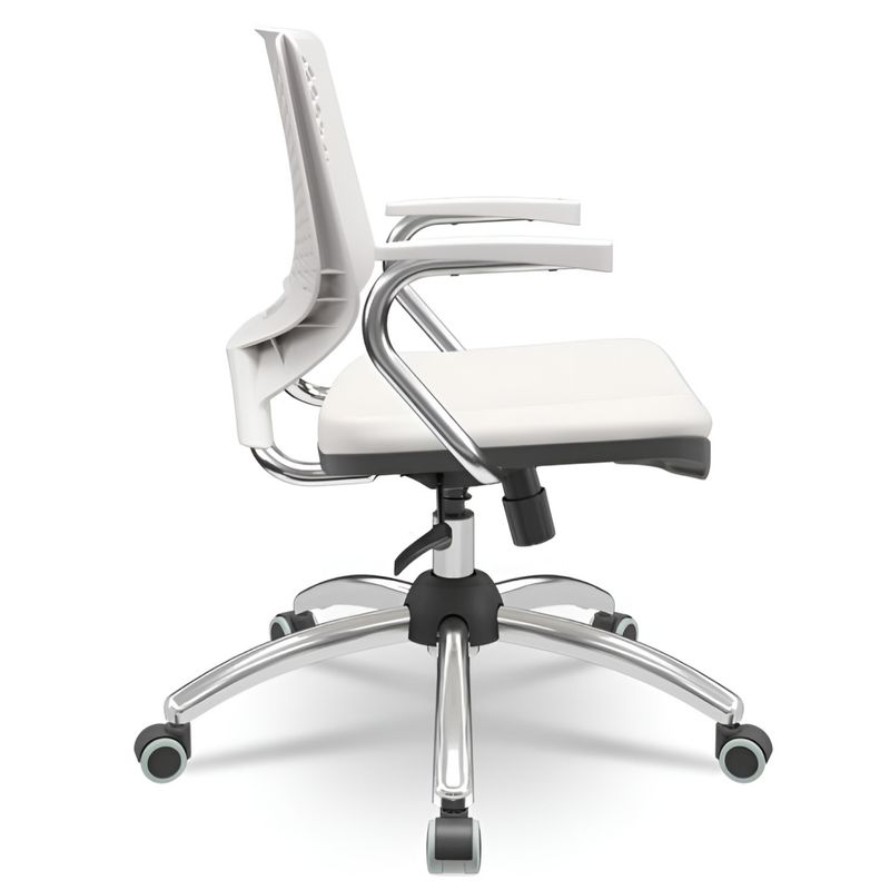CADEIRA-BEEZI-GIRATORIA-VINIL-BRANCO-BASE-E-BRACO-CROMADA-REGULADOR-ENCOSTO---PLAXMETAL