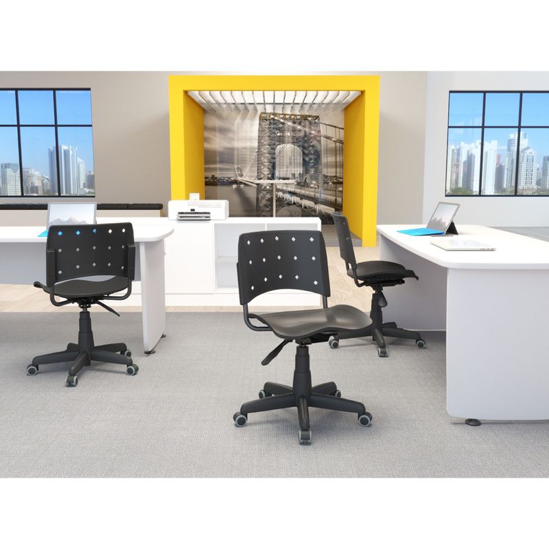 CADEIRA-SECRETARIA-GIRATORIA-ERGOPLAX-PRETA-COM-BRACO---PLAXMETAL