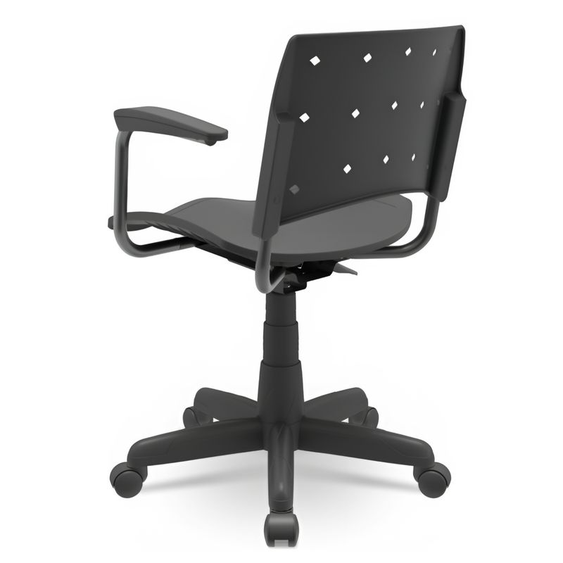 CADEIRA-SECRETARIA-GIRATORIA-ERGOPLAX-PRETA-COM-BRACO---PLAXMETAL