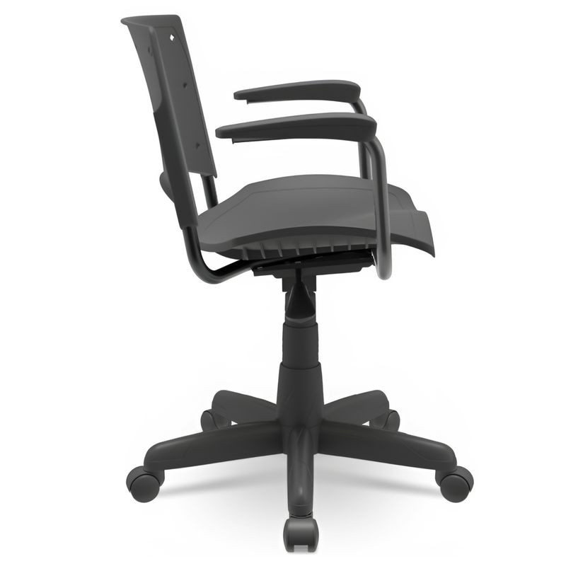 CADEIRA-SECRETARIA-GIRATORIA-ERGOPLAX-PRETA-COM-BRACO---PLAXMETAL