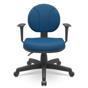 Cadeira Operativa Executiva Backsystem Braço Tecido Azul - Plaxmetal
