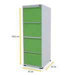 ARQUIVO-DE-ACO-133X47X57-4-GAVETAS-OFICIO-PORTAS-VERDE----PANDIN