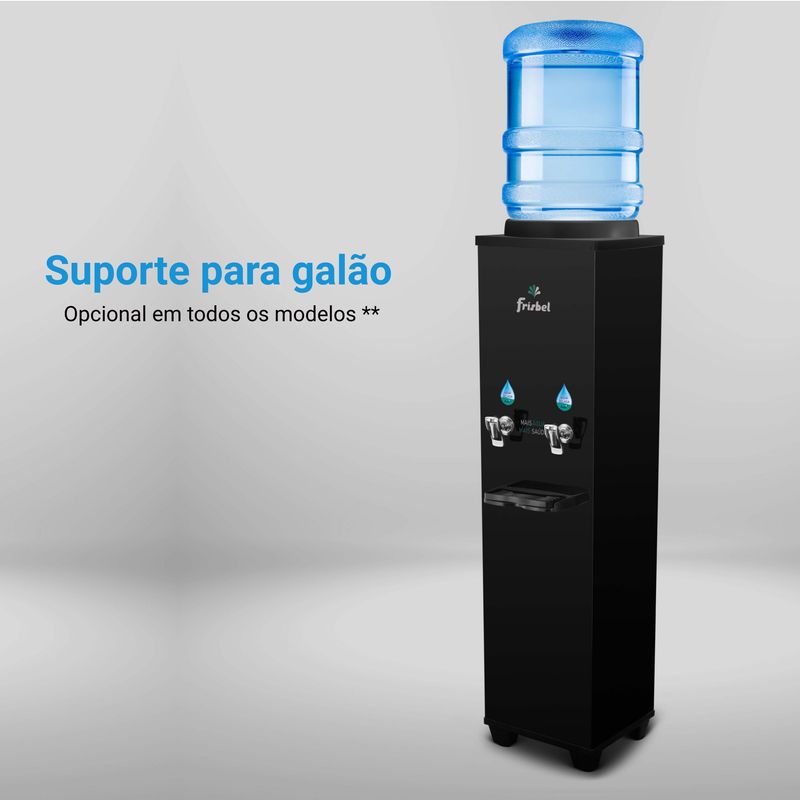 PURIFICADOR-COLUNA-25L-2-TORNEIRAS-RA25-OFFICE-BLACK-COM-FILTRO-127V---FRISBEL