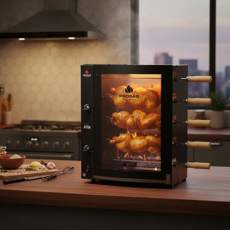 FORNO-CHURRASQUEIRA-ROTATIVO-GAS-PRAC-5-INFRAVERMELHO---PROGAS