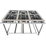 FOGAO-6-BOCAS-40X40-GOLD-CFZG-166-INOX-GAS-GLP-BAIXA-PRESSAO-PERFIL-10CM-DE-PE---CEFAZ