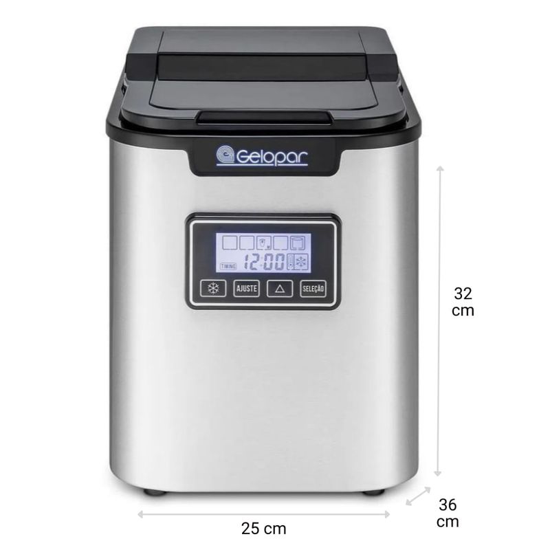 MAQUINA-DE-GELO-PORTATIL-INOX-GMGD15-12KG-DIA-127V---GELOPAR