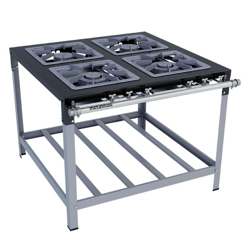 FOGAO-4-BOCAS-40X40CM-GAS-GLP-BAIXA-PRESSAO-PERFIL-9CM---METALMAQ