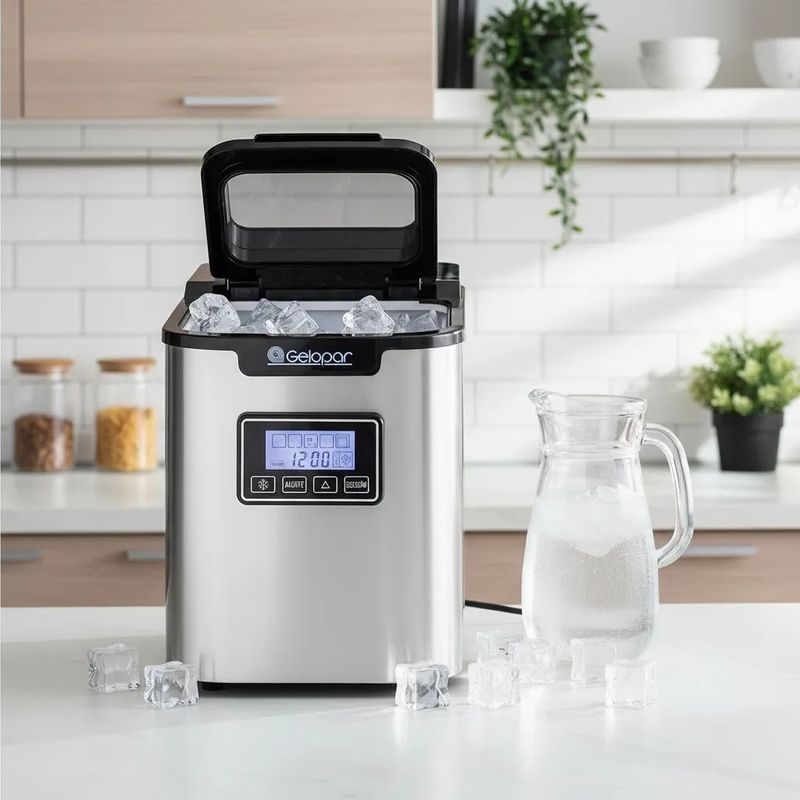 MAQUINA-DE-GELO-PORTATIL-INOX-GMGD-15-12KG-DIA-220V---GELOPAR