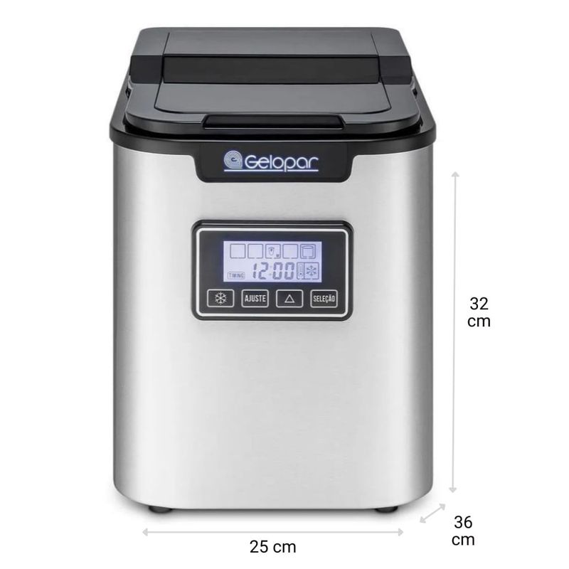 MAQUINA-DE-GELO-PORTATIL-INOX-GMGD-15-12KG-DIA-220V---GELOPAR