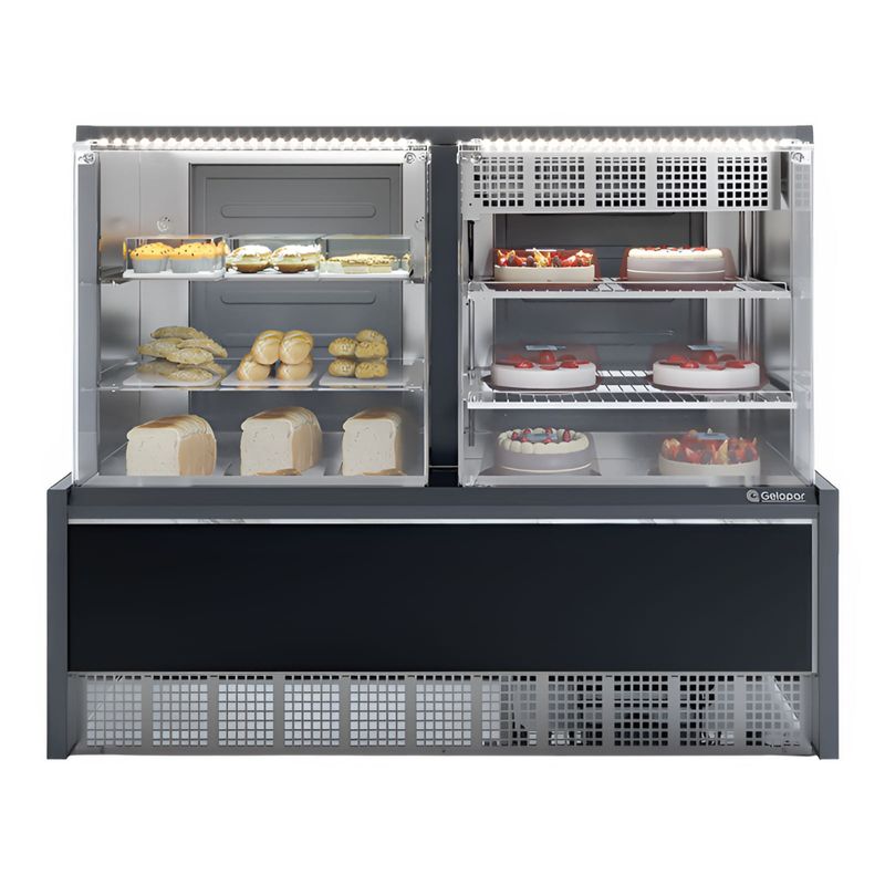 VITRINE-NEUTRA-E-FRIA-AURORA-GRNA-140R-PRETO-VIDRO-RETO-220V---GELOPAR