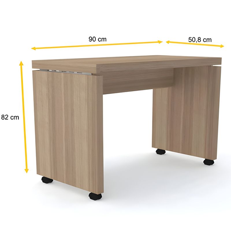 MESA-APARADOR-82X90X50-PE50-NATURALE-DETALHE-PRETO---PANDIN