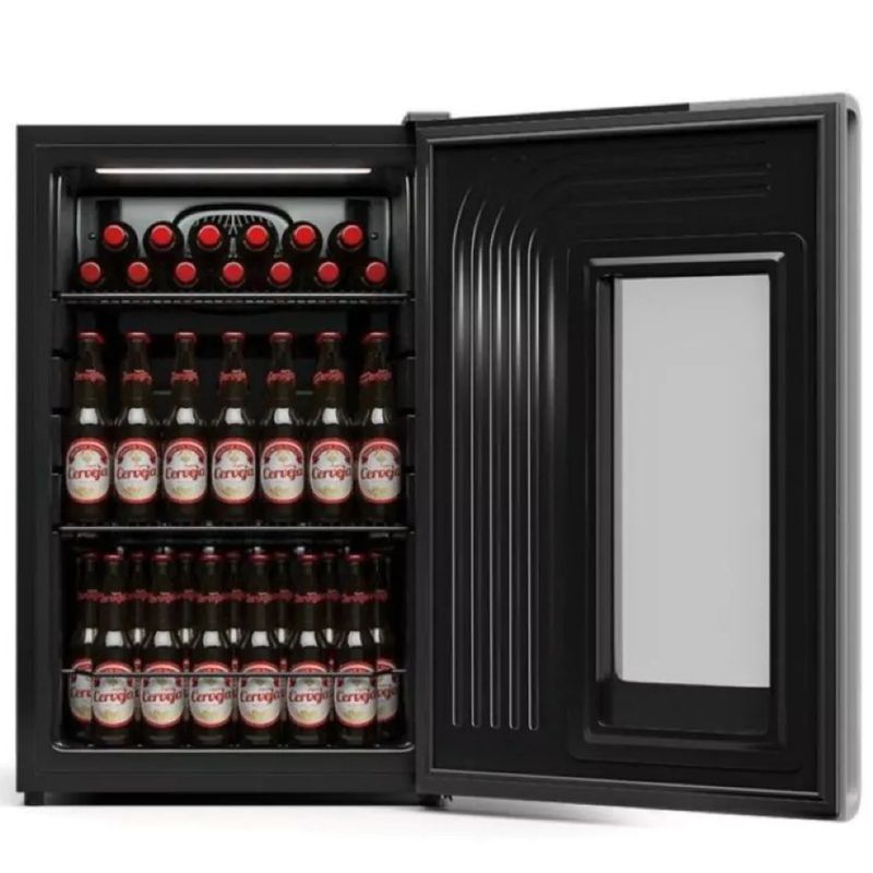 CERVEJEIRA-GRB-100-PRETO-95L-PORTA-VIDRO-127V---GELOPAR