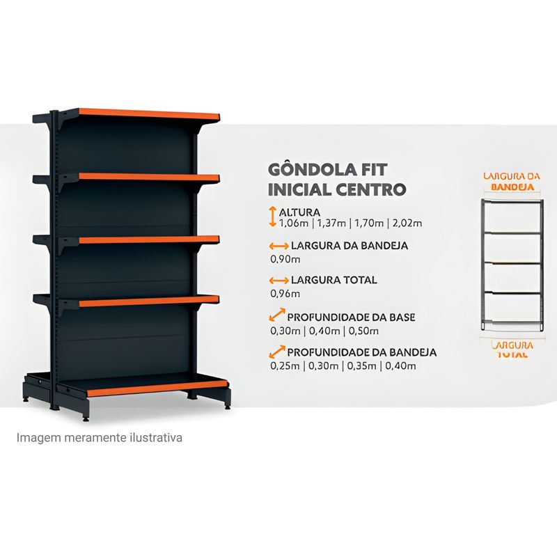 GONDOLA-FIT-40-INICIAL-CENTRO-137X90X60-C8-PRETO---AMAPA