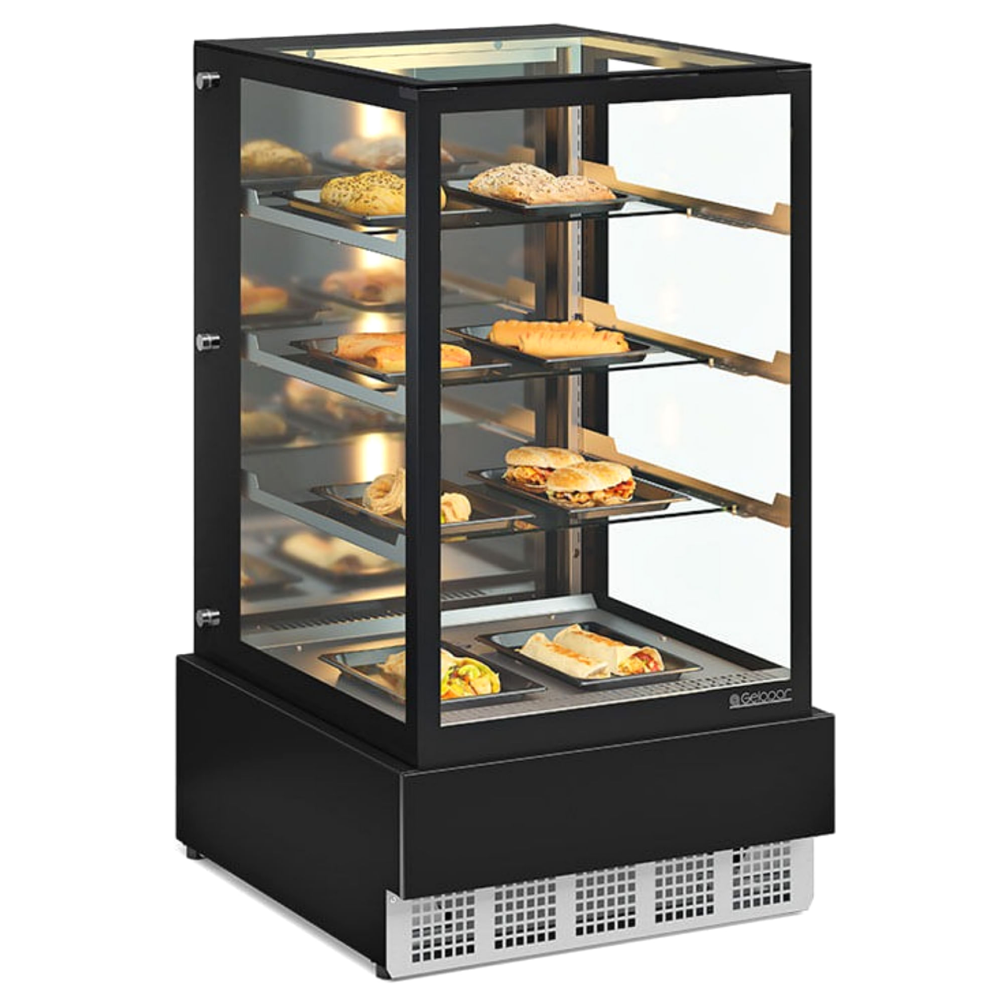 Vitrine Estufa Mgee-70 Preto Vidro Reto Sem Bandeja 220V - Gelopar ...