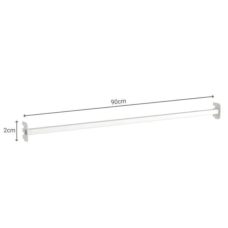 KIT-5-PORTA-GANCHEIRAS-GONDOLA-FIT-90CM-TUBO-QUADRADO-BRANCO---AMAPA