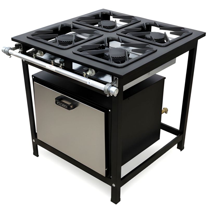 FOGAO-4-BOCAS-30X30-GOLD-CFZG-127-GAS-GLP-BAIXA-PRESSAO-PERFIL-7CM-COM-FORNO---CEFAZ