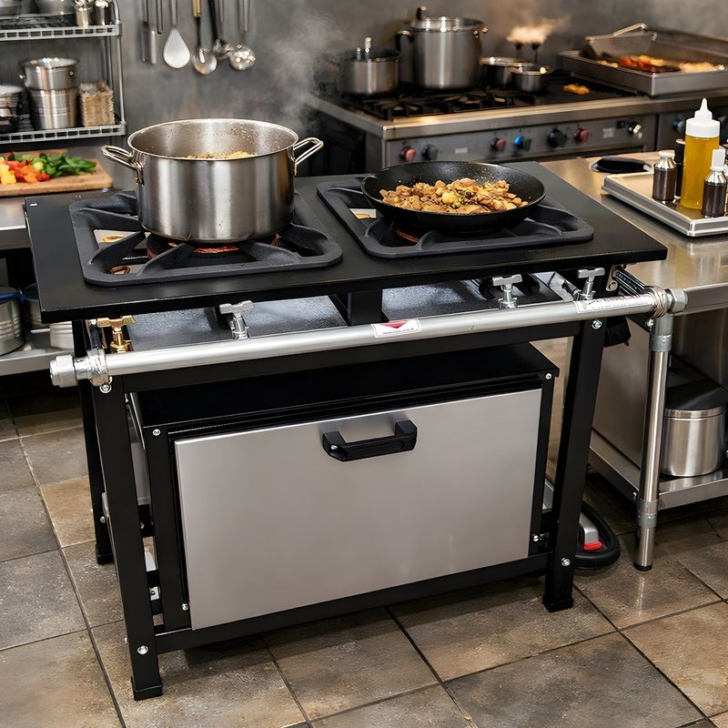 FOGAO-2-BOCAS-30X30-GOLD-CFZG-118-GAS-BAIXA-PRESSAO-PERFIL-7CM-COM-FORNO---CEFAZ