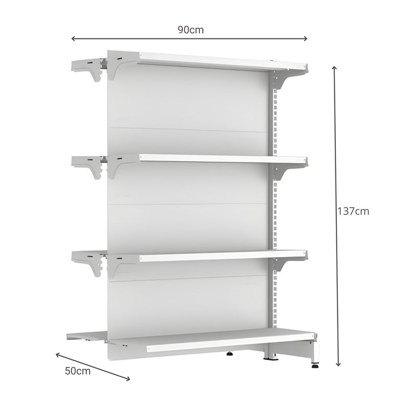 GONDOLA-FIT-40-CONTINUACAO-CENTRO-FARMA-137X90X50-BRANCO---AMAPA