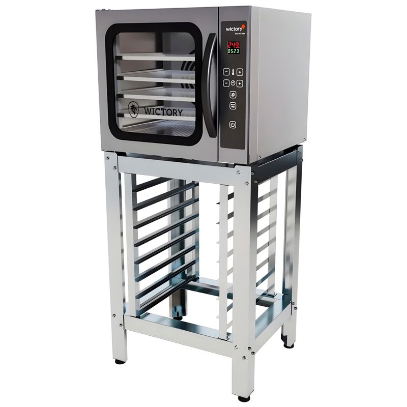 KIT-FORNO-MINI-CONVECTOR-PARA-PUDIM-ELETRICO-WCPP-535-COM-VAPOR-220V---CAVALETE-INOX---WICTORY