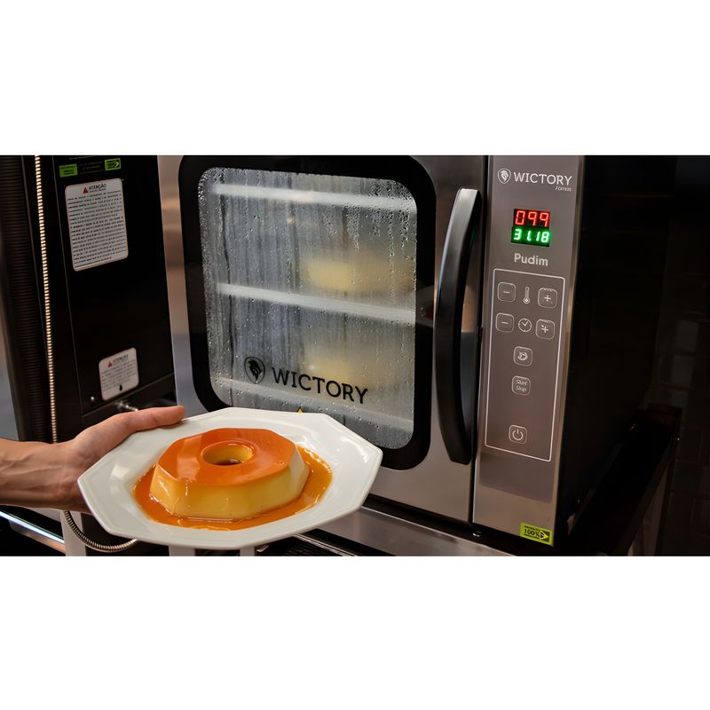 KIT-FORNO-MINI-CONVECTOR-PARA-PUDIM-ELETRICO-WCPP-535-COM-VAPOR-220V---CAVALETE-INOX---WICTORY