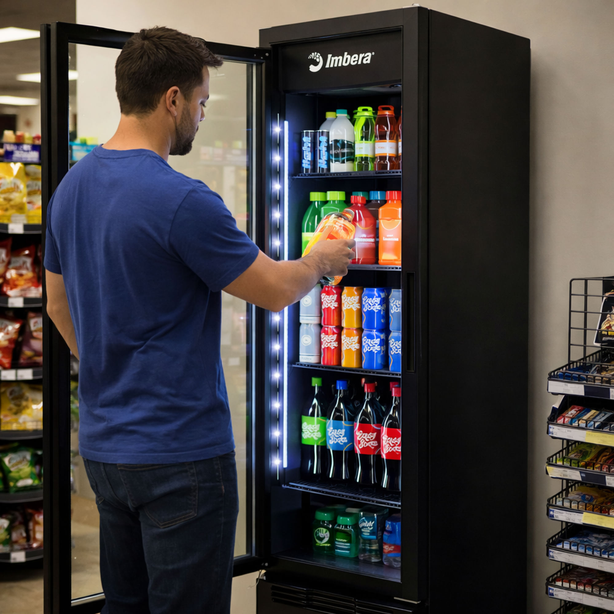 Refrigerador Expositor Inverter Vr-08 Todo Preto 215L Porta Vidro