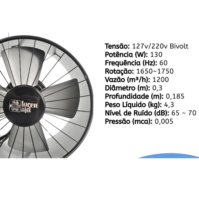 EXAUSTOR-AXIAL-30CM-VAZAO-1200-BIVOLT---LORENSID