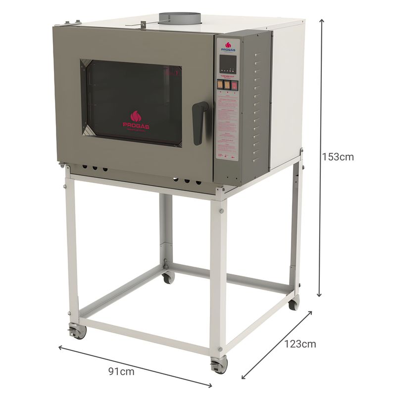 FORNO-TURBO-58X70-GAS-GLP-PRP-5000-NL-5-ESTEIRAS-BIVOLT---PROGAS