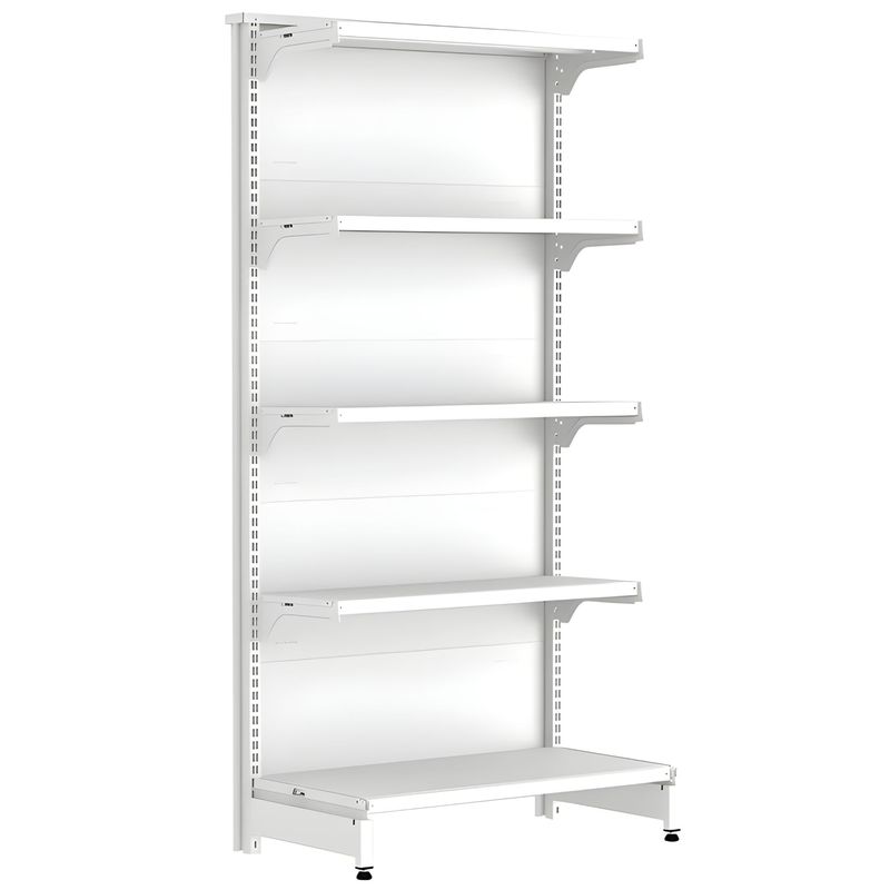 GONDOLA-PONTA-170X78-4-BANDEJAS-30CM---BASE-40CM-BRANCO---AMAPA