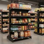 GONDOLA-PONTA-170X78-4-BANDEJAS-30CM---BASE-40CM-PRETO---AMAPA