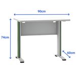 MESA-SECRETARIA-ARETTO-90X60X74-SEM-GAVETAS-BRANCO-E-VERDE---PANDIN