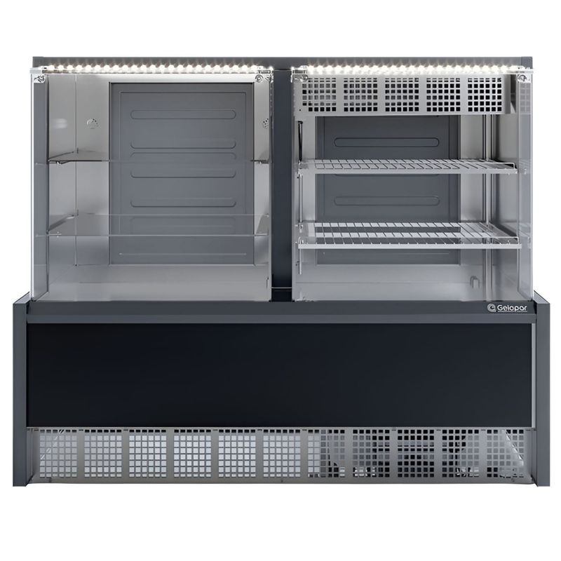 VITRINE-NEUTRA-E-FRIA-AURORA-GRNA-140R-PRETO-VIDRO-RETO-127V---GELOPAR