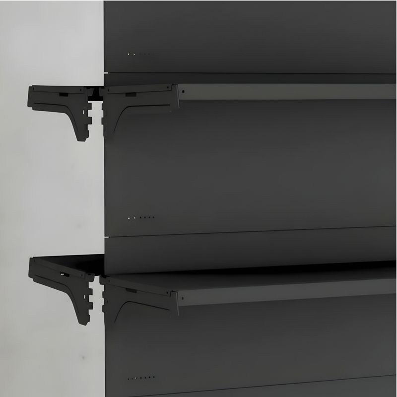 GONDOLA-CENTRO-CONTINUACAO-170X90-4-BANDEJAS-60CM---BASE-80CM-PRETO---AMAPA