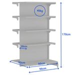 GONDOLA-CENTRO-CONTINUACAO-170X90-4-BANDEJAS-60CM---BASE-80CM-PRETO---AMAPA