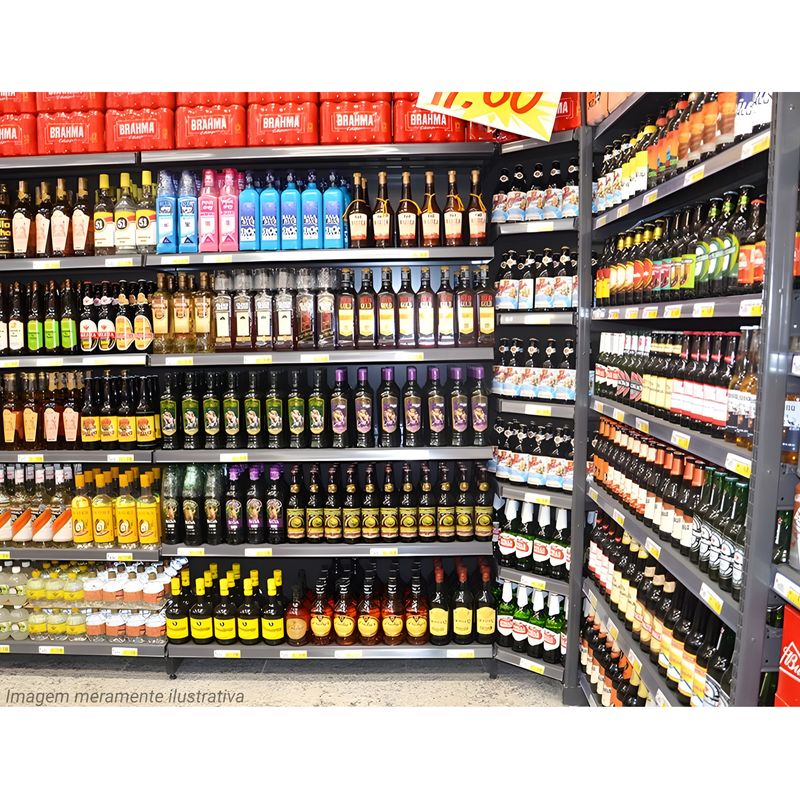 GONDOLA-PAREDE-CONTINUACAO-170X90-4-BANDEJAS-30CM---BASE-40CM-PRETO---AMAPA