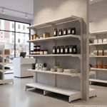 GONDOLA-PAREDE-CONTINUACAO-170X90-4-BANDEJAS-30CM---BASE-40CM-BRANCO---AMAPA