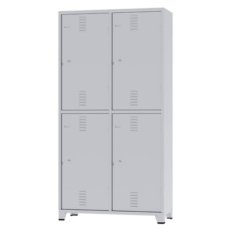 ROUPEIRO-DE-ACO-4-PORTAS-PARA-CADEADO-INSALUBRE-COM-SAPATEIRO-CINZA---AMAPA